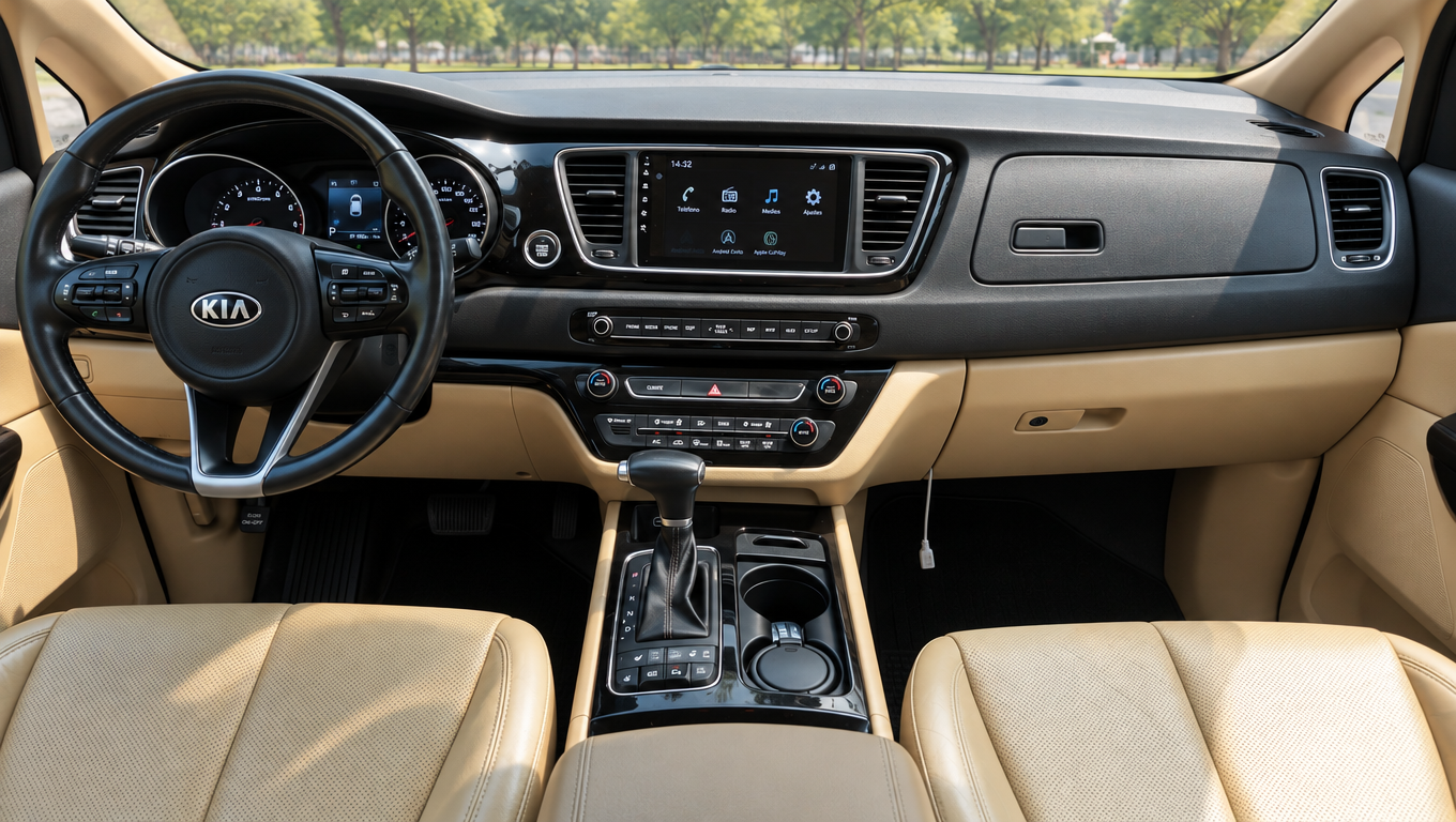 Tablero y puesto de conducción de Kia Carnival