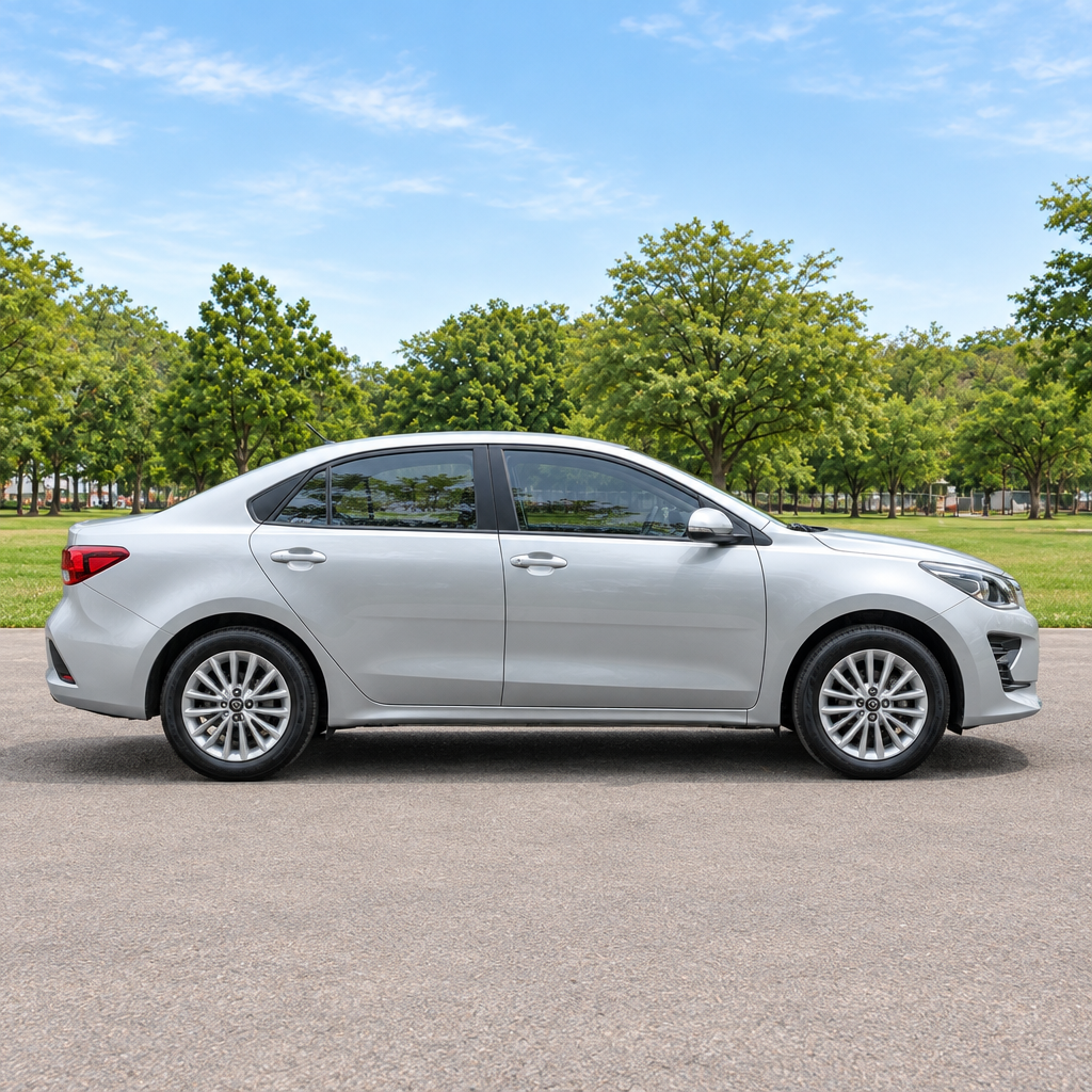 Perfil lateral de Kia Rio