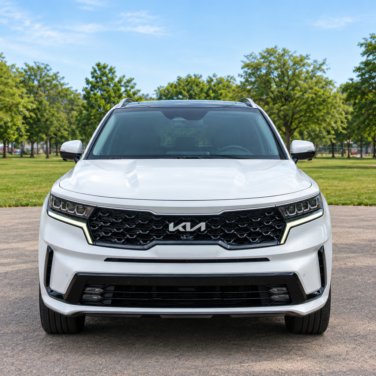 Vista frontal del Kia Sorento
