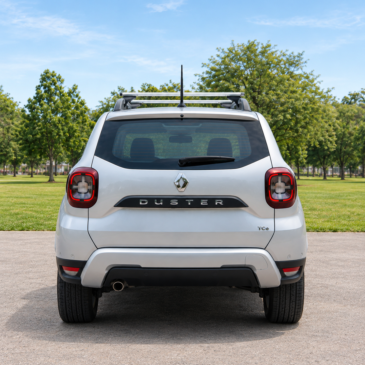 Vista posterior del Renault Duster