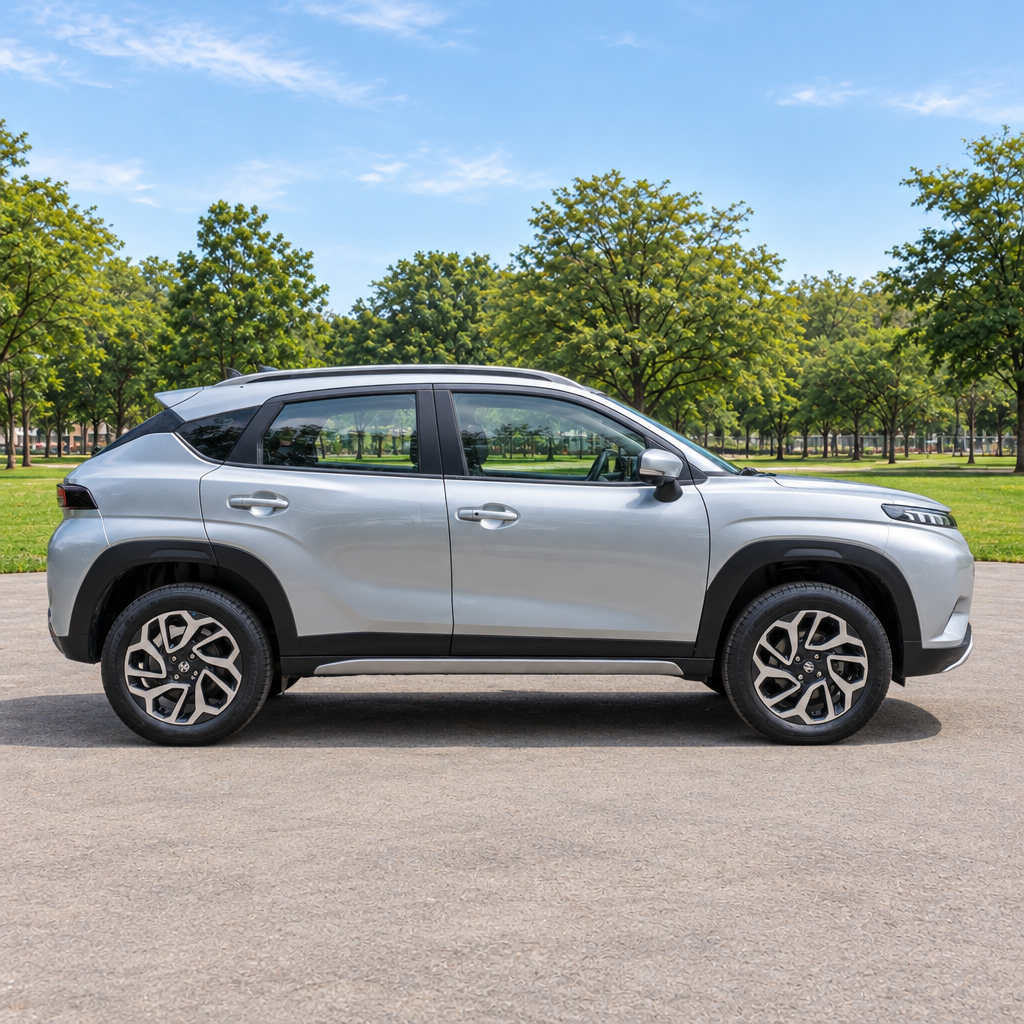 Perfil lateral del Suzuki Fronx