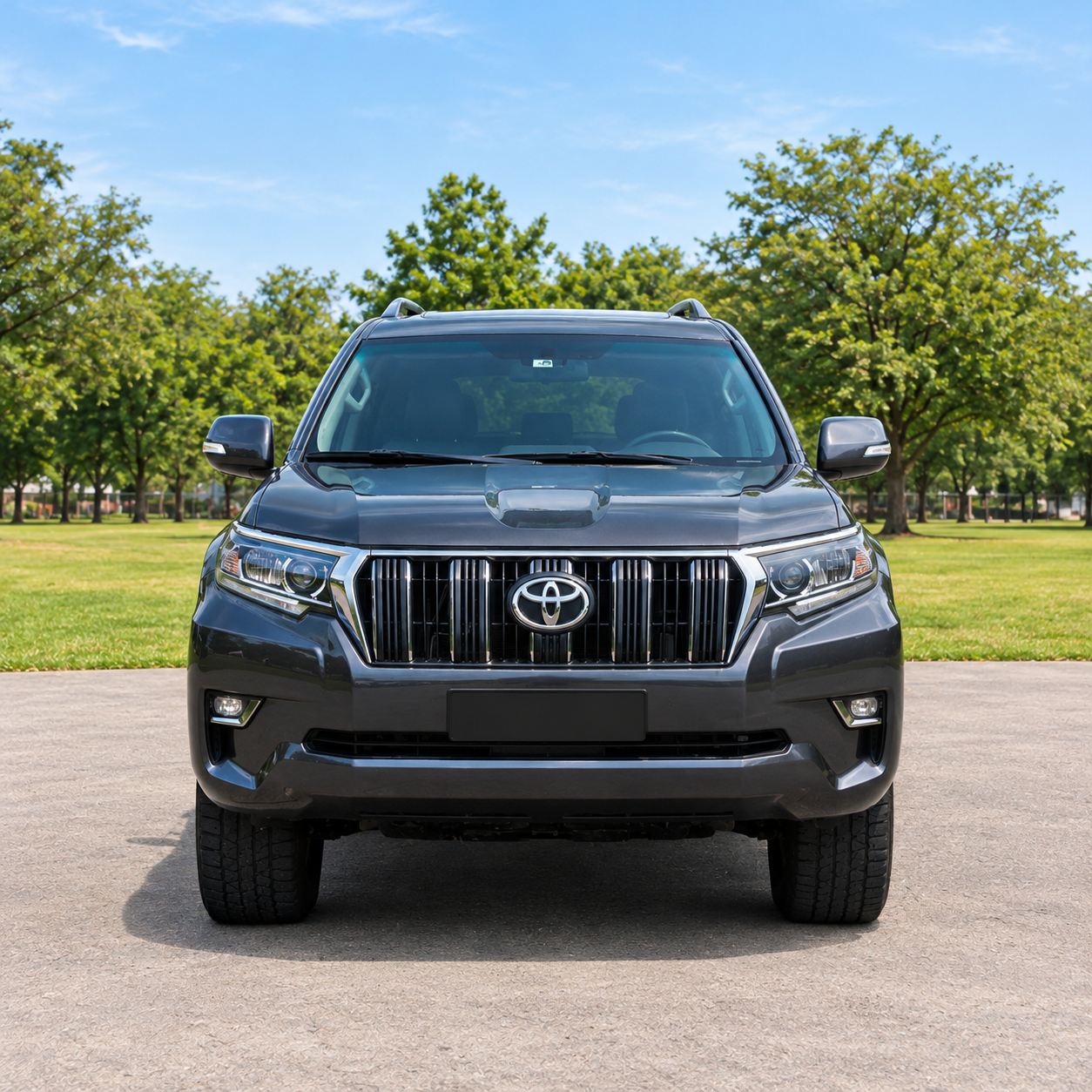 Vista frontal del Toyota Land Cruiser Prado