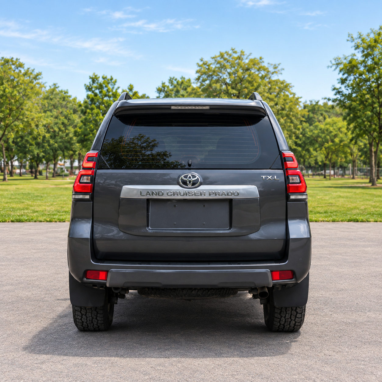 Vista posterior del Toyota Land Cruiser Prado