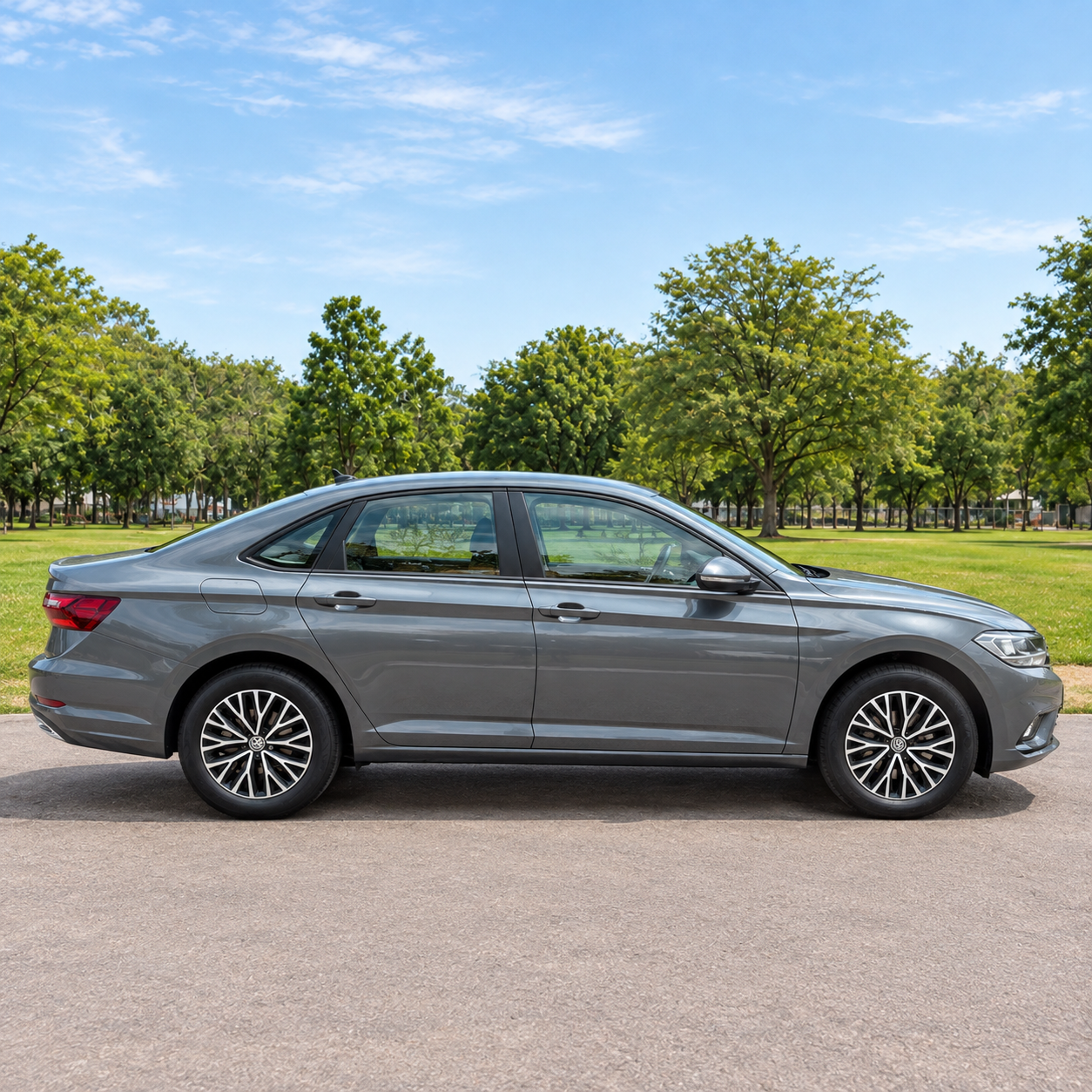 Perfil lateral del Volkswagen Jetta